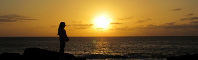 romantische Sonnenuntergänge am Leuchtturm